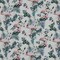 1 Yard White Flamingos and Leaves Cotton Voile Balance of Unity Print Semi Sheer Fabric